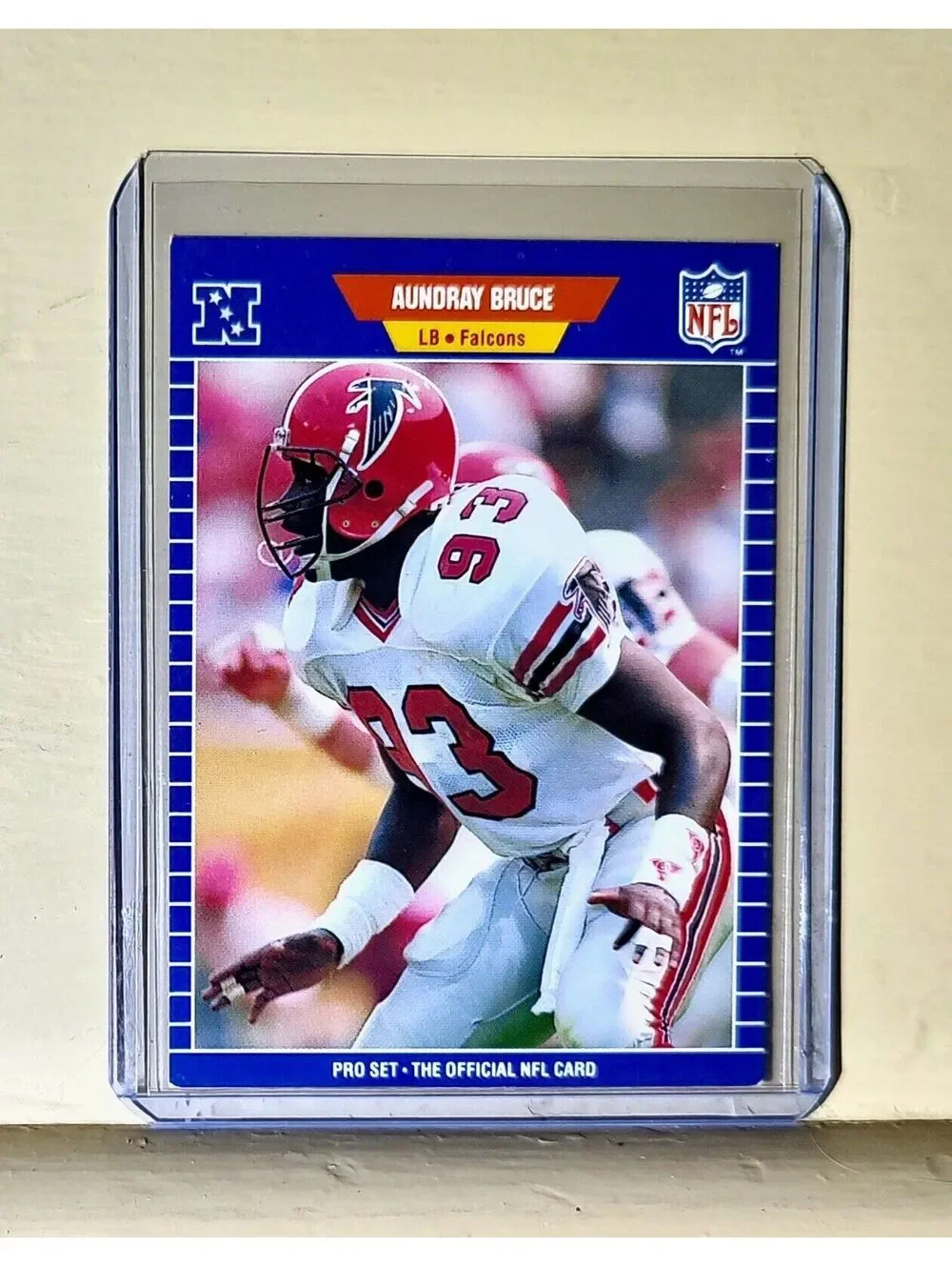 1989 Aundray Bruce The Official NFL Football Card #2 Atlanta Falcons